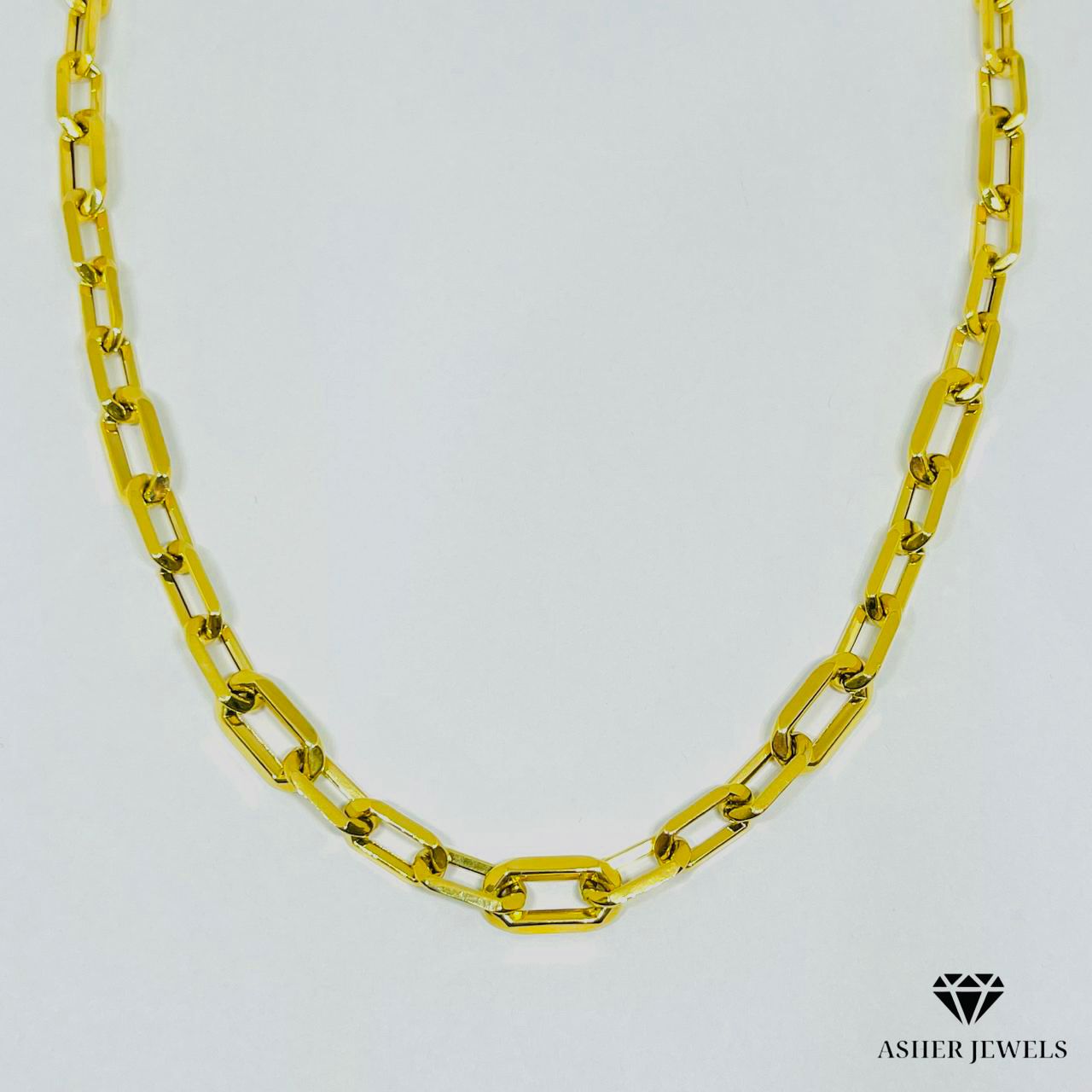 Chunky Paper Clip Necklace 24"